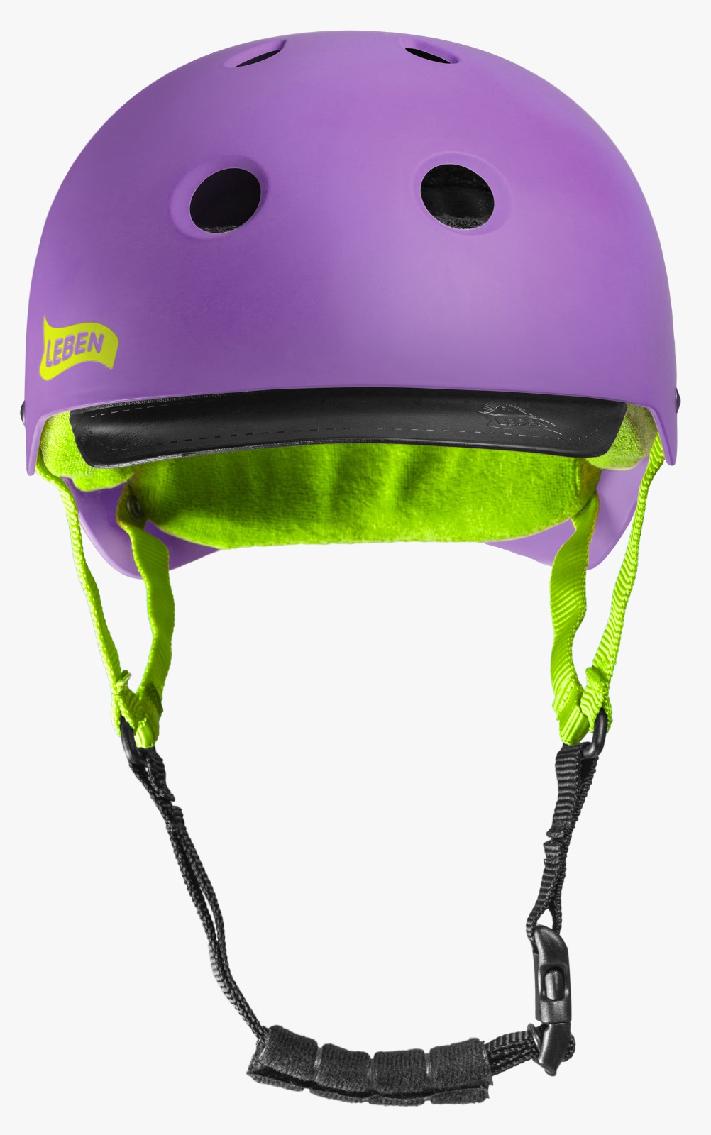 Casco Leben Morado/Verde Neón - Imagen 3